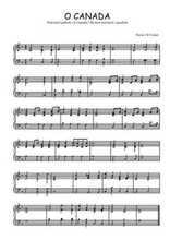 Téléchargez l'arrangement pour piano de la partition de Hymne national canadien - O Canada en PDF